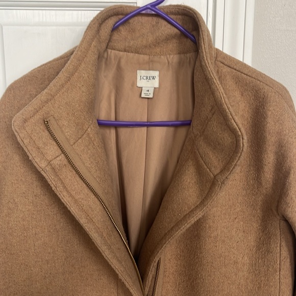 J Crew Wool-blend City Coat in heathered mushroom - Picture 3 of 5